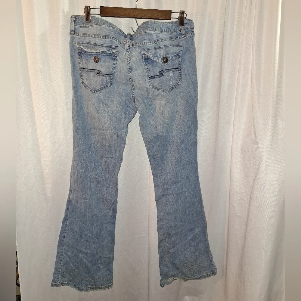 Arizona Jean Company Blue Flare Wide Leg Jeans